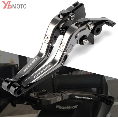 Top brands Motorcycle Folding Extendable CNC Moto Adjustable Clutch Brake Levers For HONDA CB300R 2018-2019 Titanium&Black
