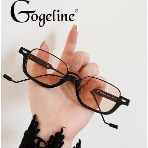 Vintage Half Frame Small Square Sunglasses Women Men Rectangle Sun Glasses UV400 Driving Eyewear Metal Shades