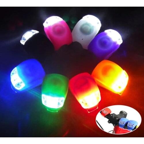 1PC Bicycle Light Cycling Silicone Decoration LED Light Mountain Bike Flashlight Front / Rear Lamp Waterproof Tail Light