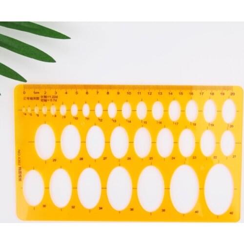 W3JD Ellipse Oval Template Geometry College Math Measuring Tool Stencil Ruler Student