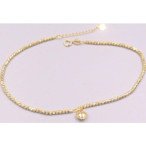 Au750 18K Yellow Gold Bracelet Womans Rope Chain 2mm Womens Thin Link 6.9''L 7.5''L