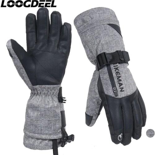LOOGDEEL Winter Ski Gloves For Men and Women Warm Waterproof Windproof Cold And Wear-resistant Gloves Professional Ski Gloves