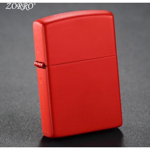 Zorro 902 Kerosene Lighter Windproof Personality Color Paint Creative Gasoline Pure Copper Shell Classic Cigarettes Accessories