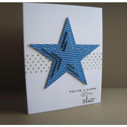 Stars Frames Metal Steel Cutting Dies for DIY Scrapbook Album Embossing Paper Craft Stencil Stamp Dies Creative 7.6*6.3cm
