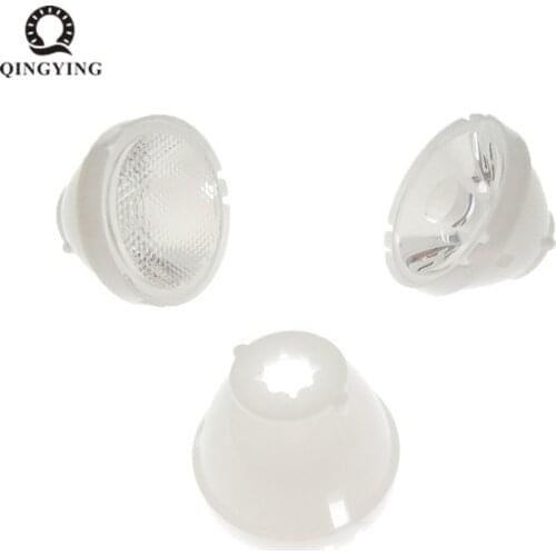 1W 3W 5W XP-E XPG 3535 CREE LED Optical Lens 8 25 30 45 60 90 Degree 21mm With White Holder Reflector Collimator For Lamp DIY