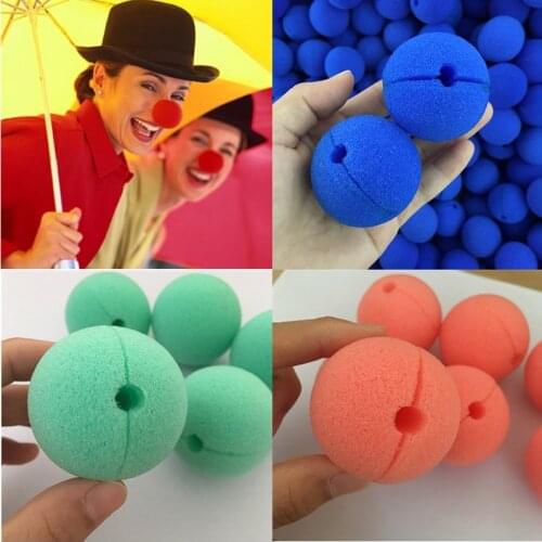 10pcs 5cm Fun Nose Foam Circus Clown Nose Comic Party Supplies Halloween Accessories Costume Magic Dress Party Supplies