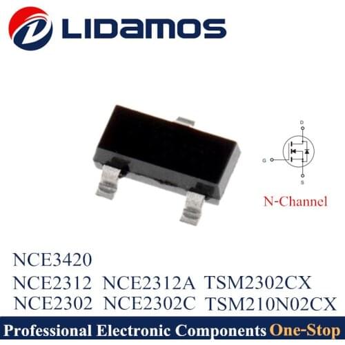 200PCS N-Channel 20V TSM210N02CX TSM2302CX NCE2302 NCE2302C NCE2312 NCE2312A NCE3420 SOT23 Made in China High quality Mosfets