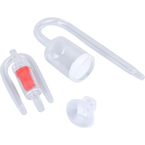 4pcs / Set Glass Carbon Dioxide Refiner Weed Carbon Dioxide Diffuser Check Valve Bubble Counter U-tube