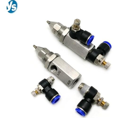 4Pieces/Lot) 30/60/80/90 degrees Dry Fog Nozzle Ultrasonic Air Atomizing Nozzle Adjustable Mist Sprayer Micro Fog Nozzle