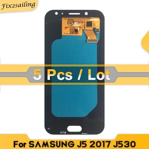 5Pcs/lot)AMOLED LCD For Samsung Galaxy J5 2017 J530 SM-J530F J530M LCD Display Touch Screen Digitizer Assembly Adjustable