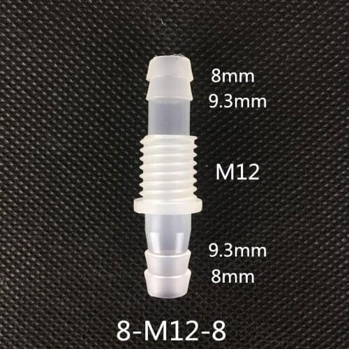 8-M12-8 Pond Hose Plastic Connector For clear Flexible Hose Joiner Pipe