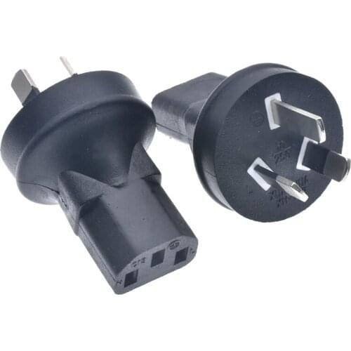 AU to IEC 320 C13 Power Converter Adaptor,AU 3 Pin Male to C13 Female Industrial Power Plug UPS/PDU Cabinet Socket 10A 250V