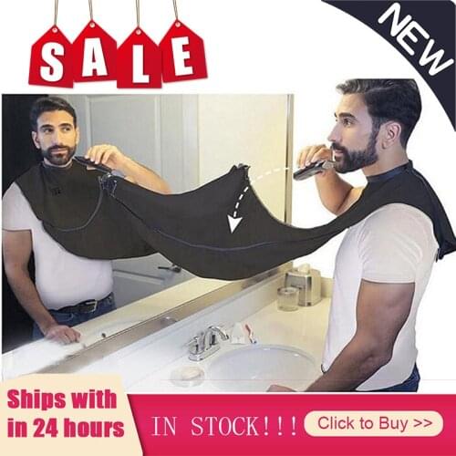 Mens Shaving Apron Beard Collector Easy Bathroom Cleaning Hair Care Tool Gift for Men Man Bathroom Apron Male Beard Apron