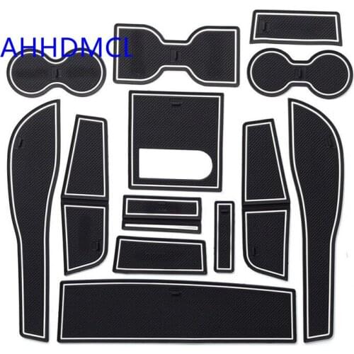Car Door Gate Slot Mats Cup Armrest Storage Pad Mat For MG MG6 2017 2018 2019