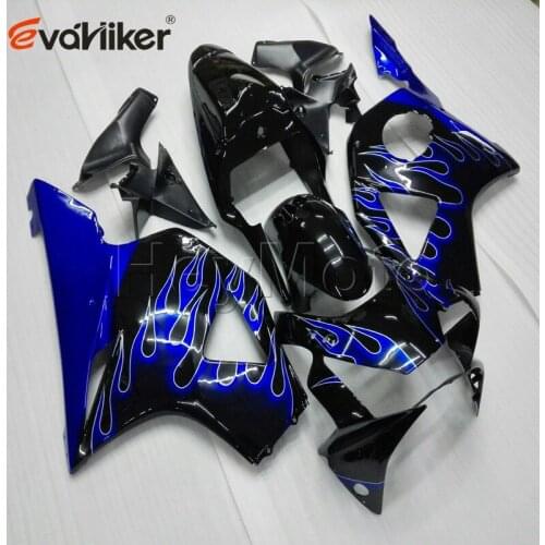 Motorcycle cowl for CBR954RR 2002 2003 blue flames CBR 954 RR 02 03 ABS Plastic motorcycle fairing Painted