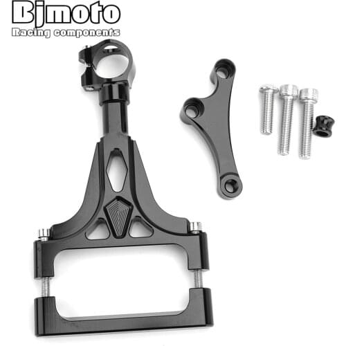 BJMOTO CNC Motorcycle Adjustable Steering Stabilize Damper Bracket Mount Kit For KAWASAKI Z1000 Z750 ABS Moto Steer Support