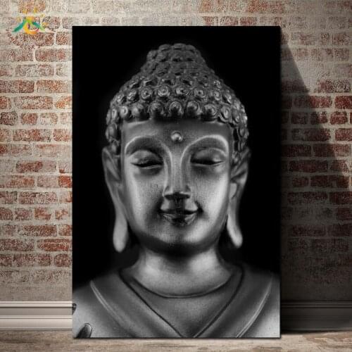 Black Buddha Tradition Wall Art Modern Print Painting Picture Canvas Wall Pictures Home Decoration for Living Room
