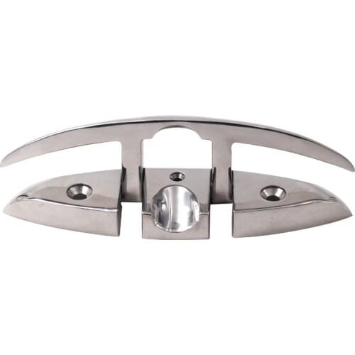 Stainless Steel Marine Grade Boat Flip Folding Pull Cleat Dock Marine Hardware Line Rope Mooring Cleat Accessorie Fold Cablebolt