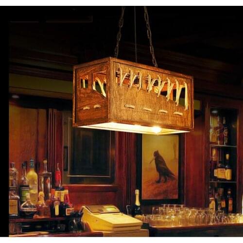 American style Pendant Lights rural originality retro industrial wind loft bar personality coffee boat solid wood Pendant Lamp