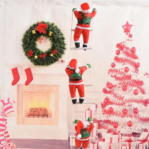 Christmas Tree Decorative Hanging Pendant Santa Claus Climbing Ladder Doll Xmas Home Shop Office Decoration Ornaments
