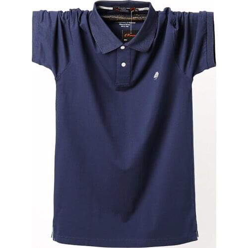 2019 Summer Men Polo Shirt Business Big Size Casual Male Polo Shirt Short Sleeve Breathable Soild Pique Cotton Polo Shirt 5XL