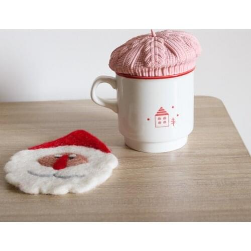 Silicone Coffee Mug Lid Beret Drinking Cup Cover Warm Water Cup Lid Heat Resistant Tea Cover Chirstmas Gift