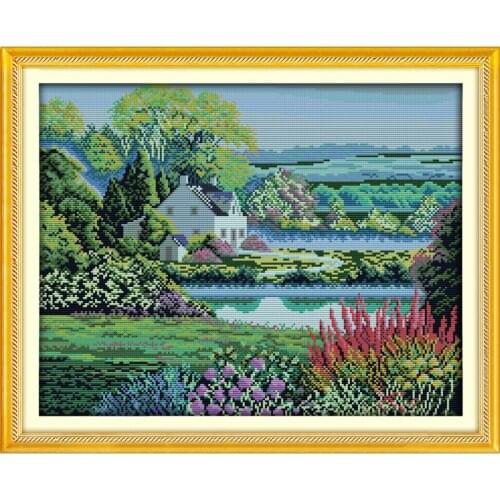 Everlasting Love Beautiful Homeland Chinese Cross Stitch Kits cEcological Cotton Stamped DIY 11CT New Year Christmas Decorations