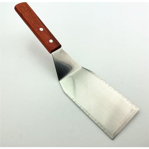 Stainless Steel Iron Plate Cooking Shovel Western Pizza Shovel Shredded Cake Press Shovel Raw Pancake Tool Fried Ice Shovel