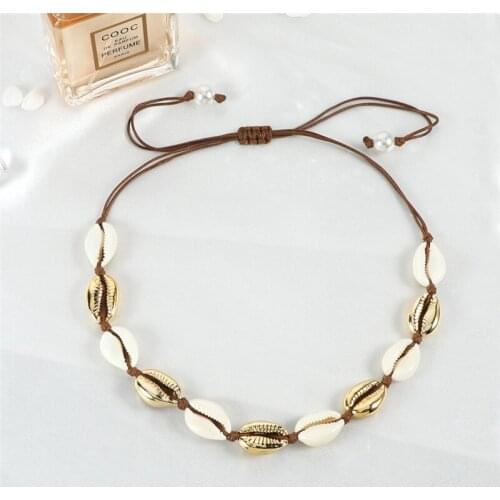 New Women Bohemian Shell Necklace Beach Conch Seashell Collar Choker Summer Pendant Chain Necklaces Jewelry Girl Gifts Handmade