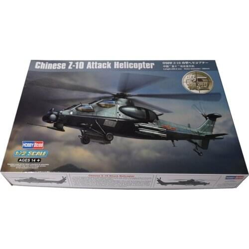 1:72 Chinese Air Force Z-10 Attack Helicopter Military Assembled Model Toy