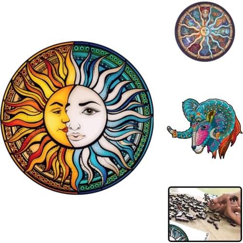 2021 Wood DIY Crafts Animal Shaped New Wooden Jigsaw Puzzle For Adults Children Christmas Gift