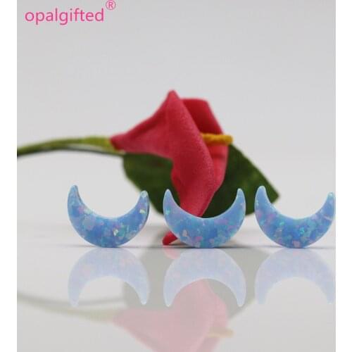 3pcs /lot Fee shipping Best sale OP26 Moon Opal 8x11mm Synthetic Cornflower Blue Fire Moon Cabochon Opal for Necklace & Bracelet