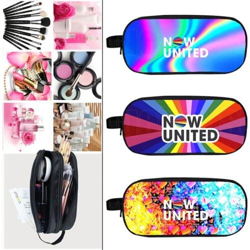 3D Printed Now United Pencil Case NU Team Women High Quality Cosmetic Bags Children Girls School Supplies Double Layer Pen Bag