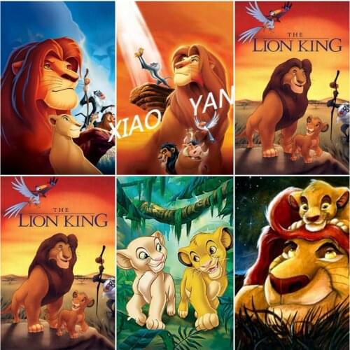 Disney 5D DIY Diamond Painting The Lion King Movie The Lion King Image Full of Diamond Embroidery Handmade Interior Decorations