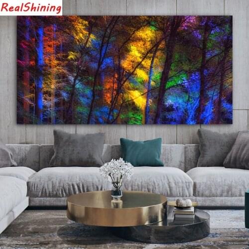 Large size picture Color forest diamond Embroidery diy diamond painting mosaic painting 3d cross stitch H2490
