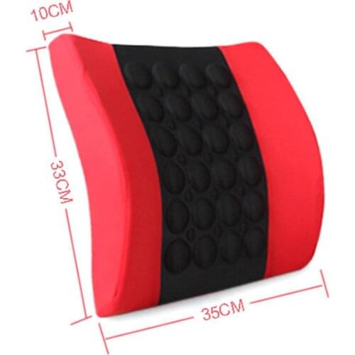 Car Electric Massage Lumbar Stress Pressure Relief Cushion Seat Waist Support