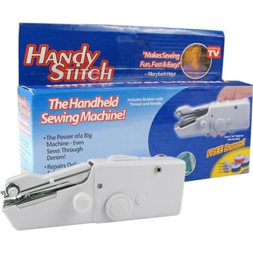 Cordless Quick Stitch Mini Hand Sewing Machine Can Sewing Cloth Fabric
