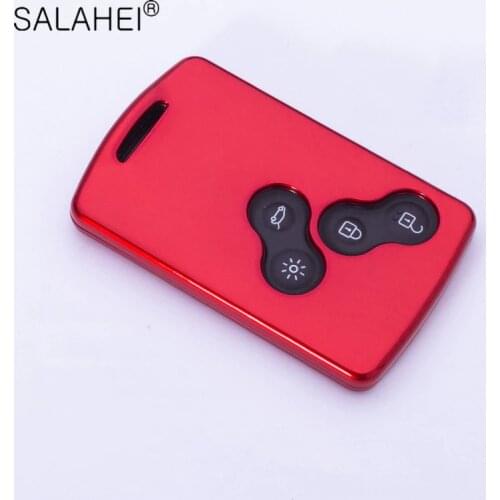ABS Car Key Case Cover For Renault Duster Captur Clio Logan Megane 1 2 3 Koleos Scenic Card Auto Styling Accessories Interior