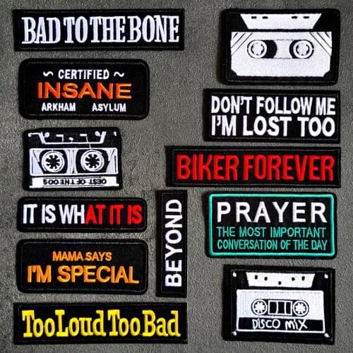 IT IS WHAT IT IS Iron On Patches Embroidery Badge Ironing Clothing Sewing Supplies Decorative Badges Sew On Patch Magnetic Tape