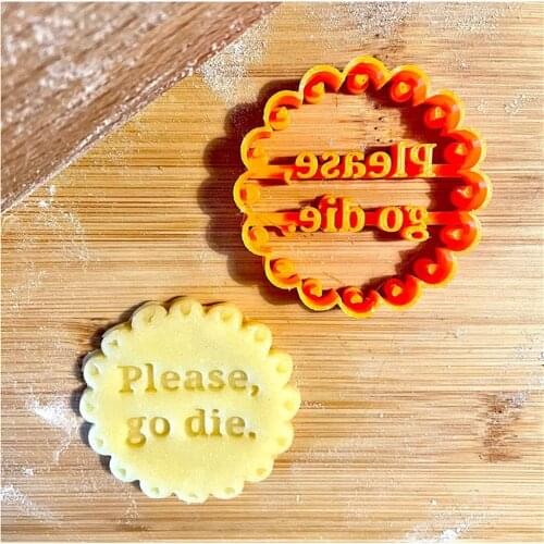 3Set 12Pcs Cookie Molds With Good Wishes Chocolate Cookie Baking Molds With Fun Home Kitchen Baking Tools Kids Favorite Food