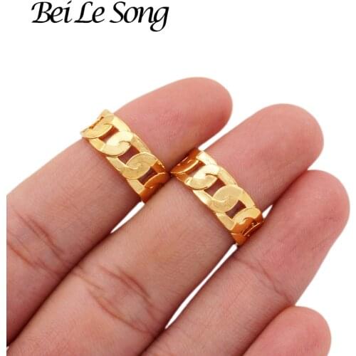 Rings Jewelry new 24K gold color ring for women wedding luxury resizable of the Couple rings girl gifts African French jewellery