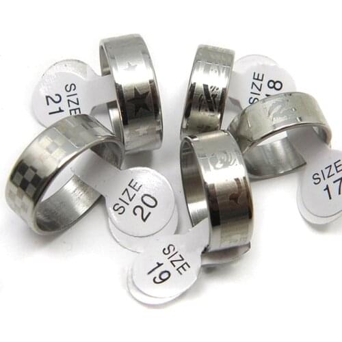 Mix size Stainless Steel Ring, 50pcs Fashion Metal Ring Free Shipping