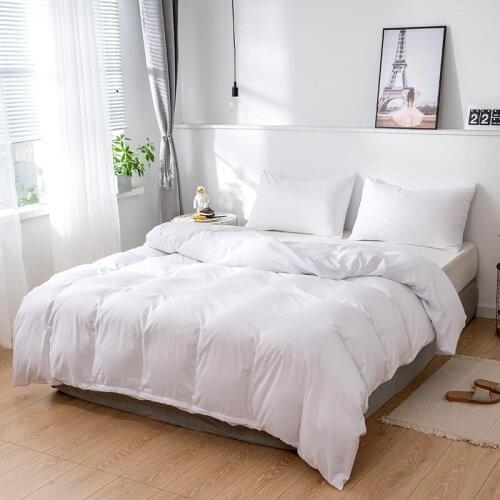 White duvet cover sets with pillowcase bedding set luxury solid color comfortable Bedclothes 3 pieces Bed linen home textile