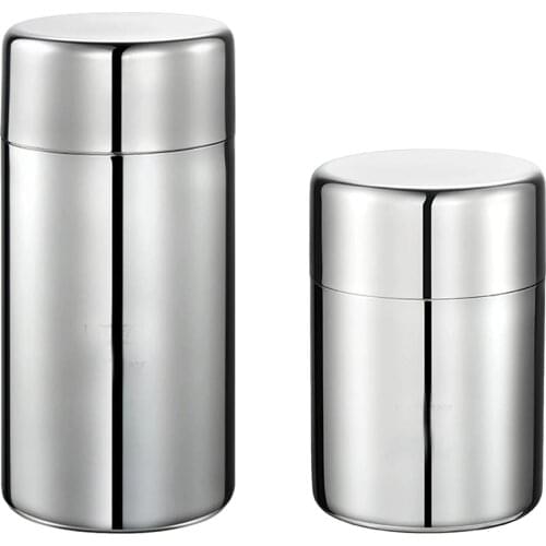 Kitchen Tea Box Tea Canister with Airtight Lids Tea Tin Stainless Steel Storage Box Containers for Loose Leaf Coffee Sugar #W0