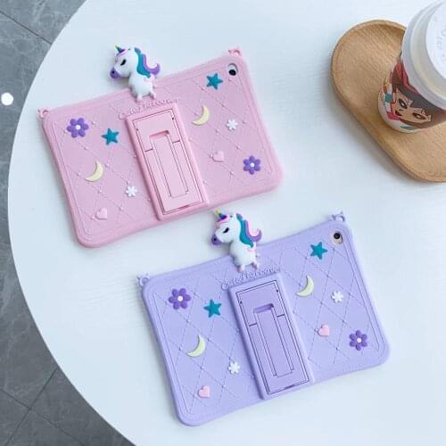 Cover For Xiaomi Mi Pad 4 Plus 10.1 inch tablet Cute Cartoon horse Kids Soft silicone case For MiPad4 Mipad 4 8'' + strap