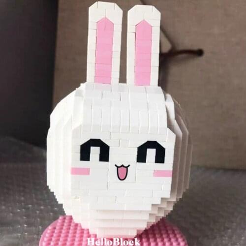 Moive Series Anine Danny Rabbit Mini Diamond Building Blocks Cute Cartoon Rabbit 3D Molde Bricks Toys Kid Christmas Gift 18152