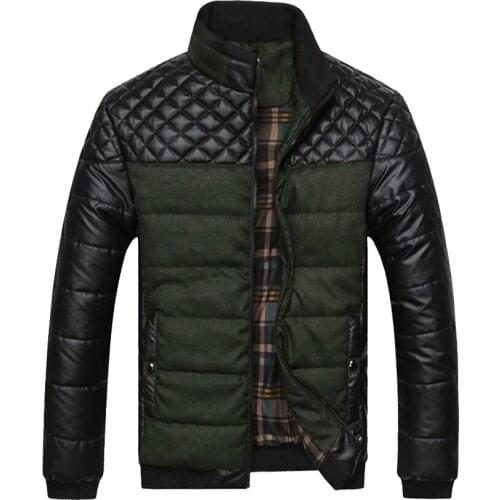 Mountainskin Brand Mens Jackets and Coats 4XL PU Patchwork Designer Jackets Men Outerwear Winter Fashion Male Clothing SA004