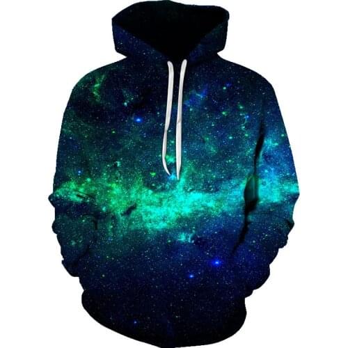 2020 Cool Milky Way series Men/Women 3D Sweatshirts Print Milk Space Galaxy Hooded Hoodies Unisex Tops Harajuku Pullover Pocket