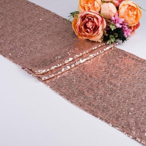 Gold Rose Gold Silver Sequin Table Runner Cheap Wholesale For Table Coth Weddings Decoration Hotel Dinner Party Table Runners