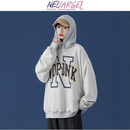 NELLARGEL Women Y2k Japanese Streetwear Hooded Hoodies 2021 Female Korean Fashion Vintage Causal Sweatshirts Girl Hip Hop Hoodie